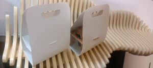 هولدر دو عددی سفید دسته دار